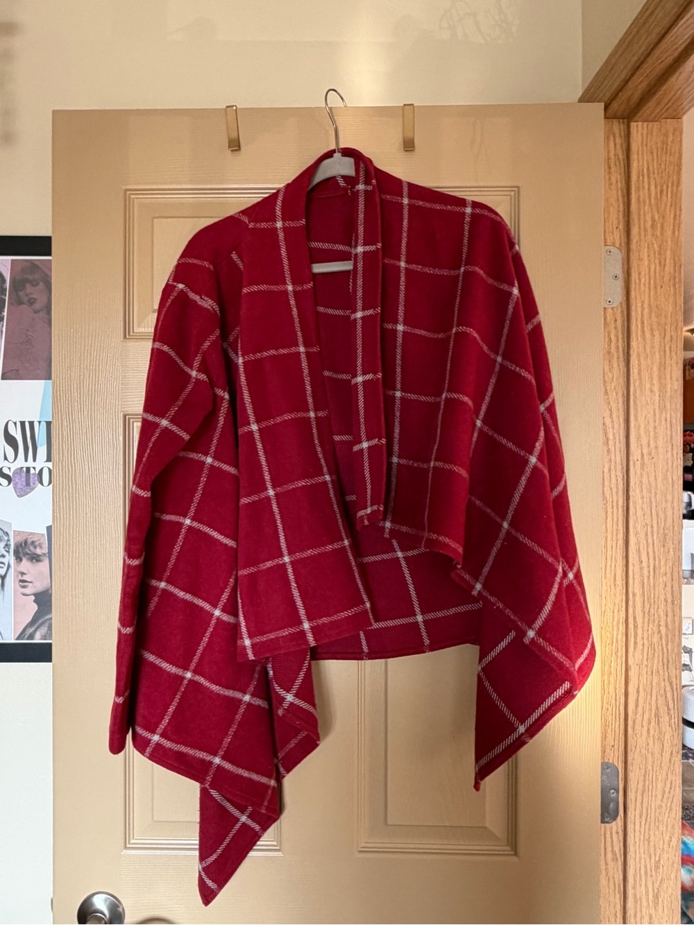Red Plaid Cardigan